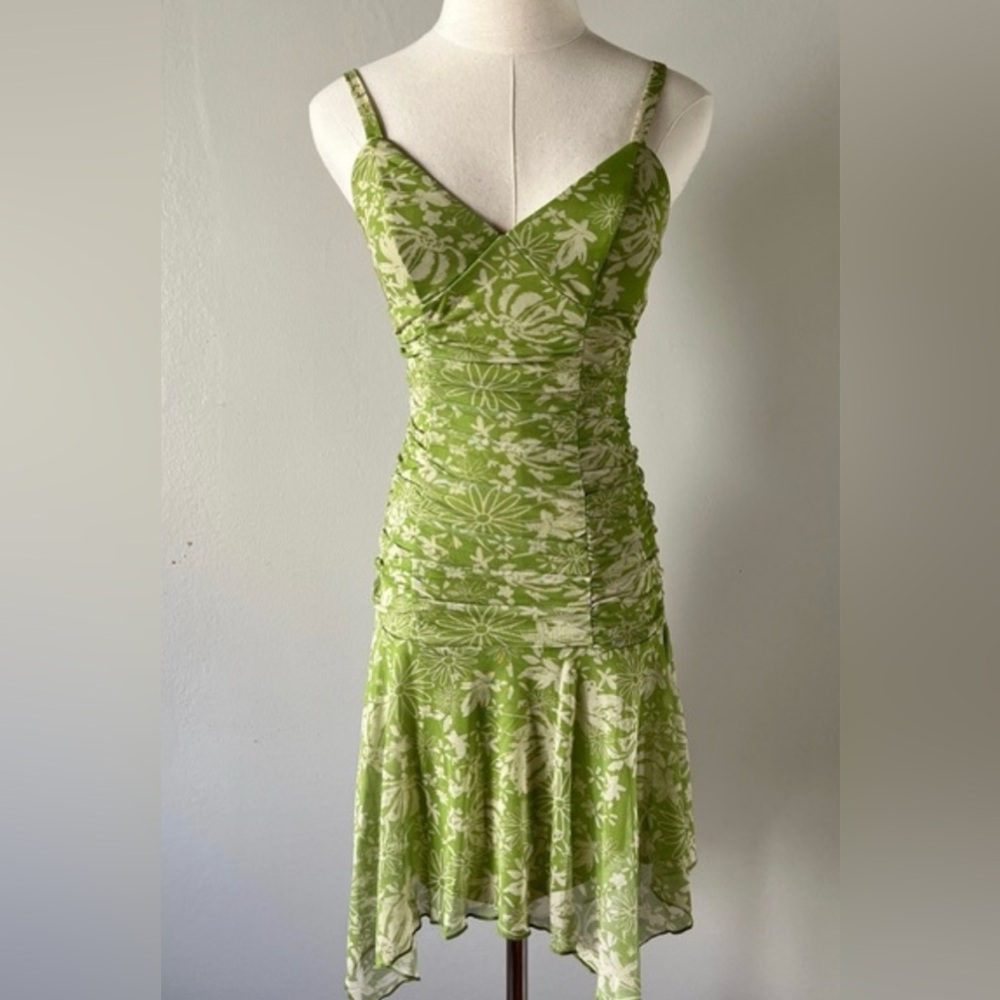 Wild Fable Olive Floral Midi Dress